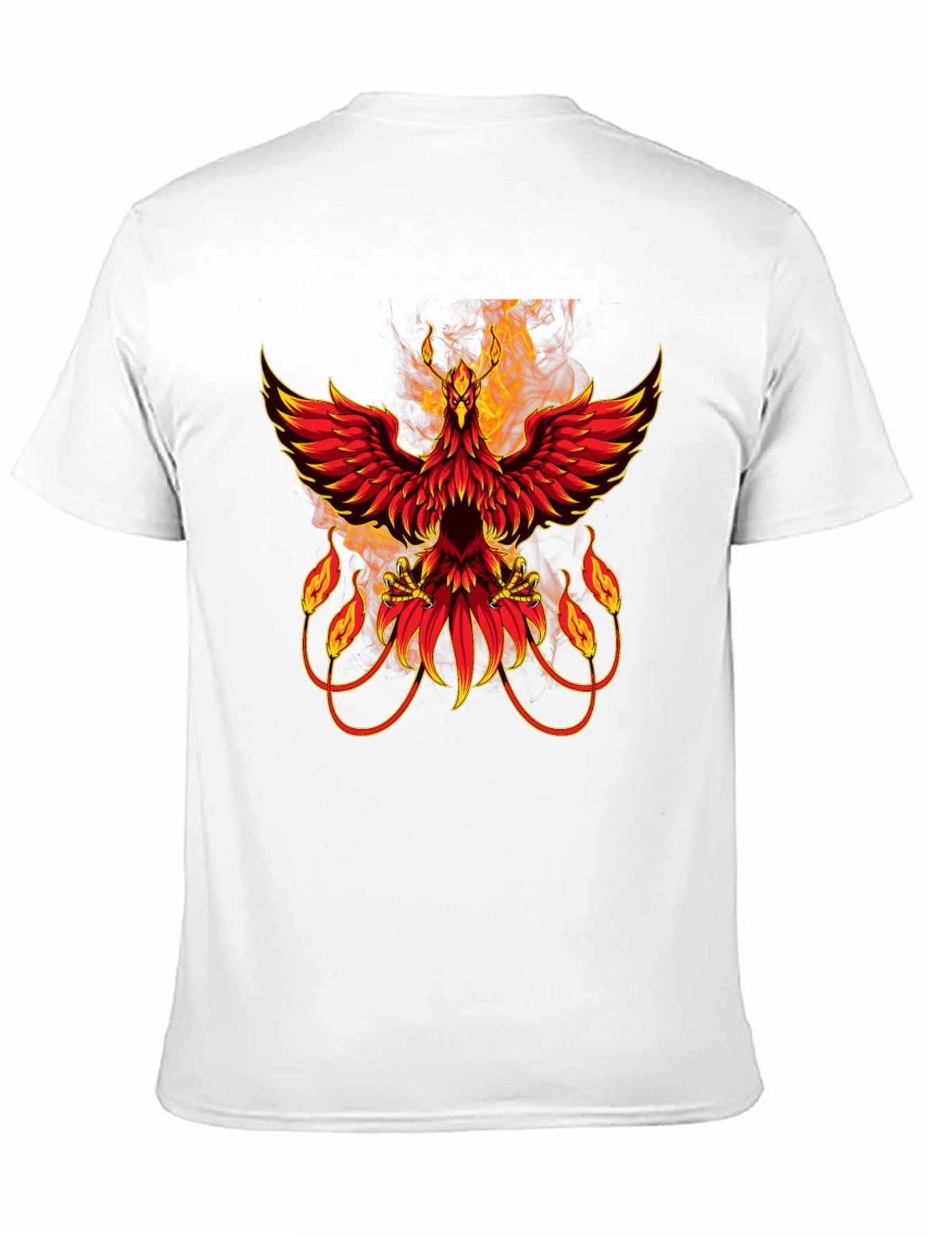 Phoenix Firebird Graphic Print Black T-Shirt