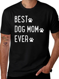 Best Dog Mom Ever Black Graphic Tee