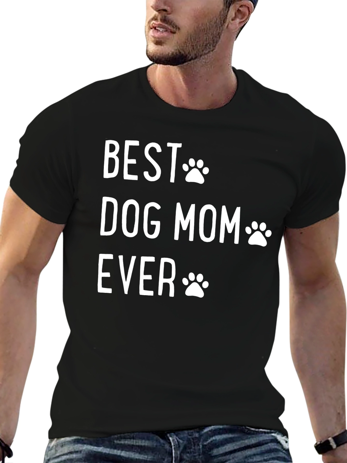 Best Dog Mom Ever Black Graphic Tee