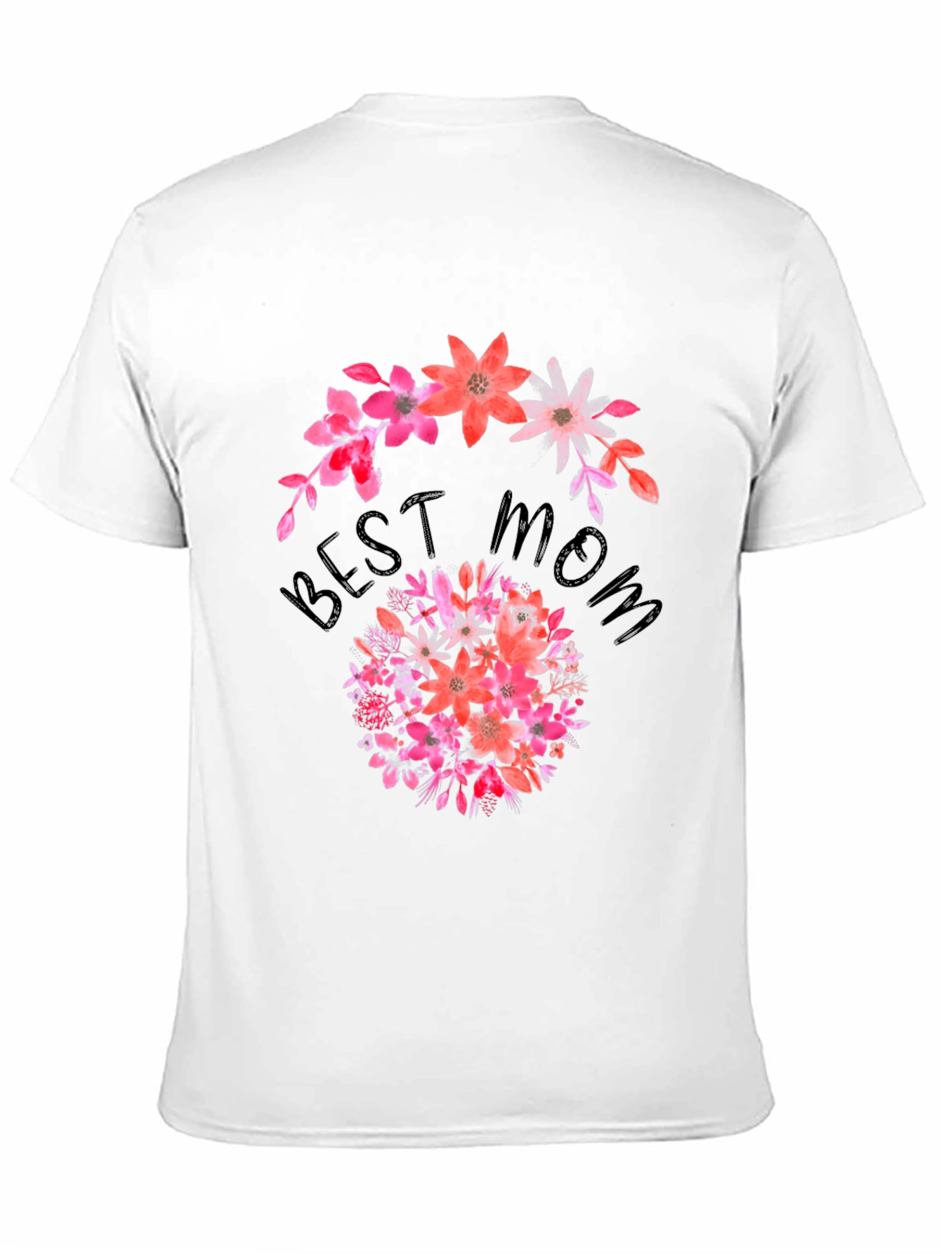 Best Mom Floral Black T-Shirt