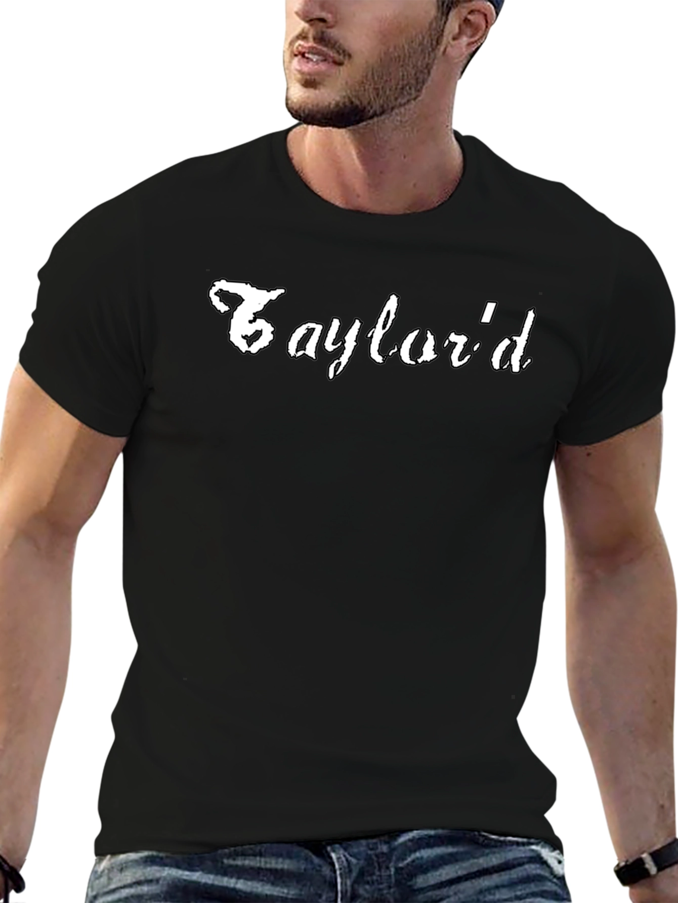 Saylordd Graphic Print Black T-Shirt
