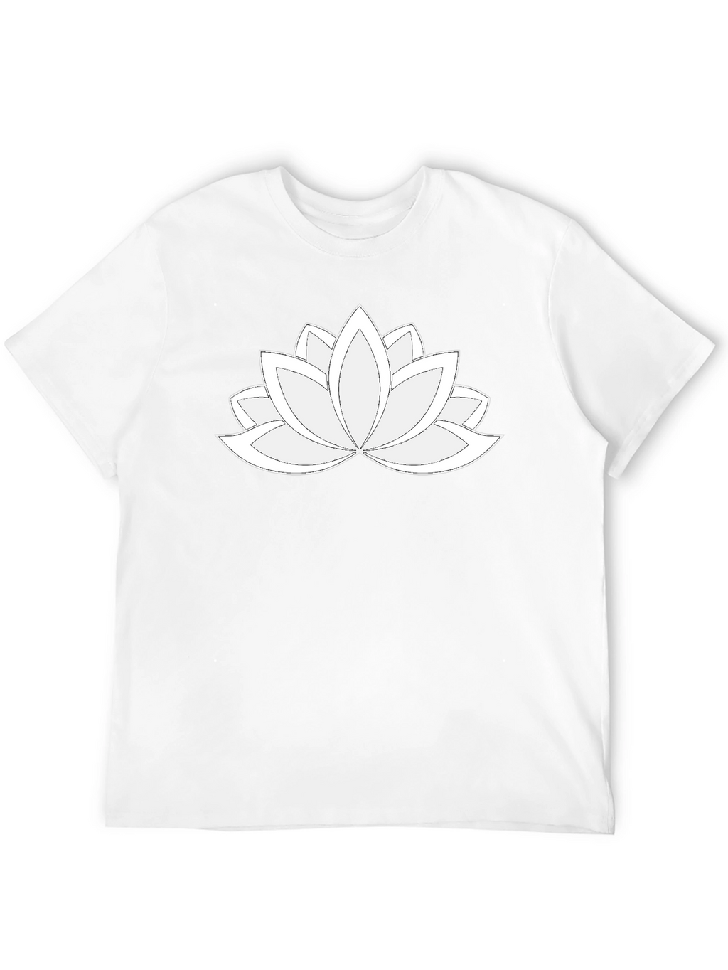 Lotus Flower Graphic Tee - Black Cotton Blend
