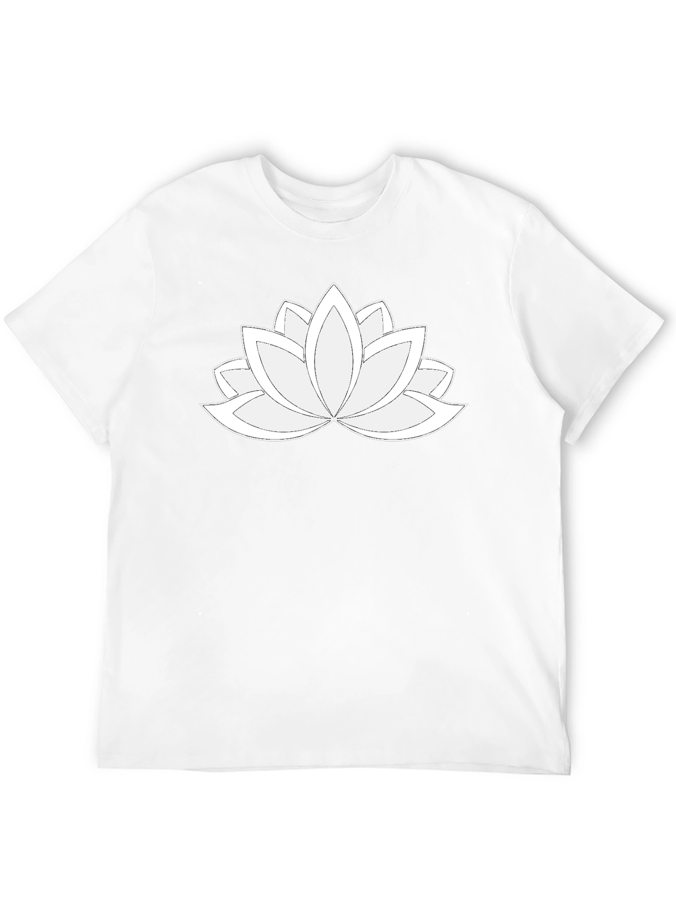 Lotus Flower Graphic Tee - Black Cotton Blend