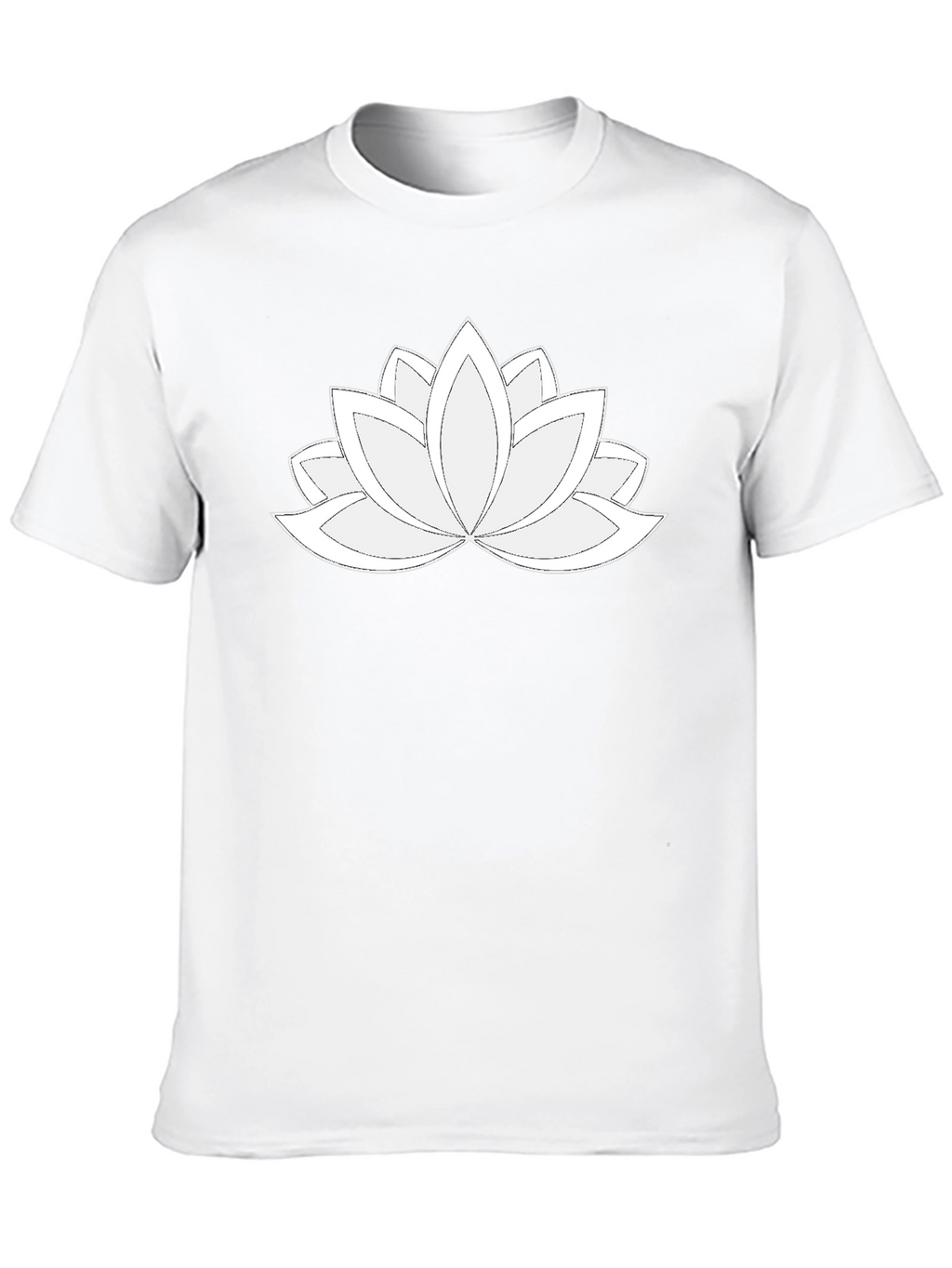 Lotus Flower Graphic Tee - Black Cotton Blend
