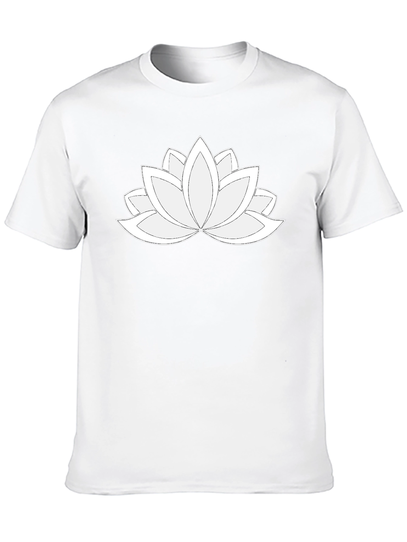 Lotus Flower Graphic Tee - Black Cotton Blend