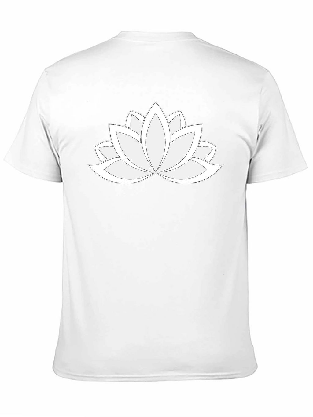 Lotus Flower Graphic Tee - Black Cotton Blend
