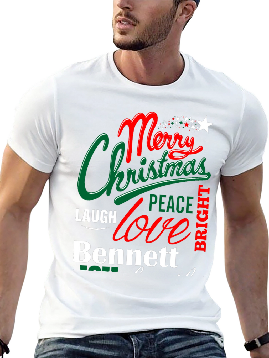 Merry Christmas Family T-Shirt - Personalized