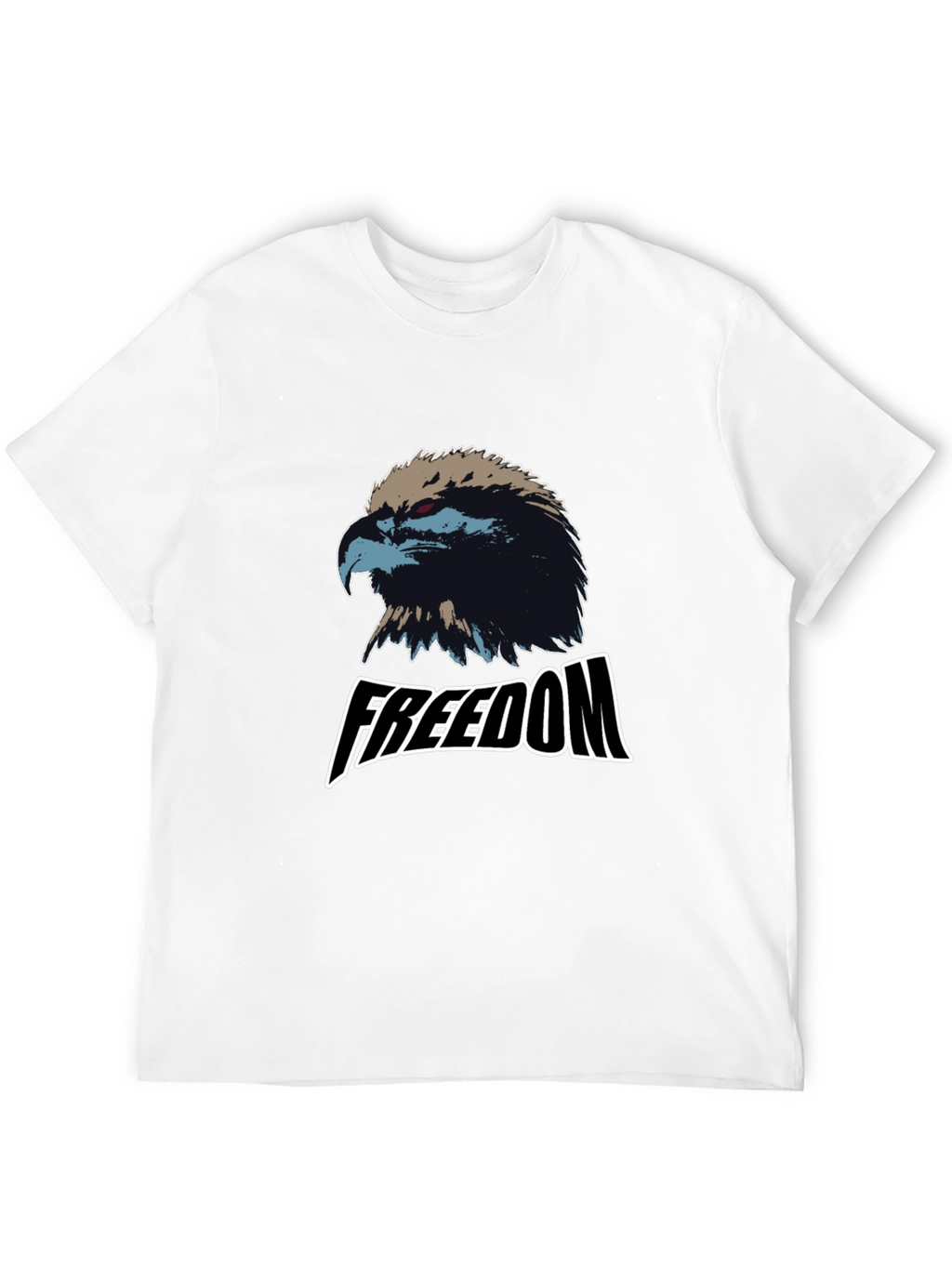 Freedom Eagle Graphic Tee - Black Cotton Blend
