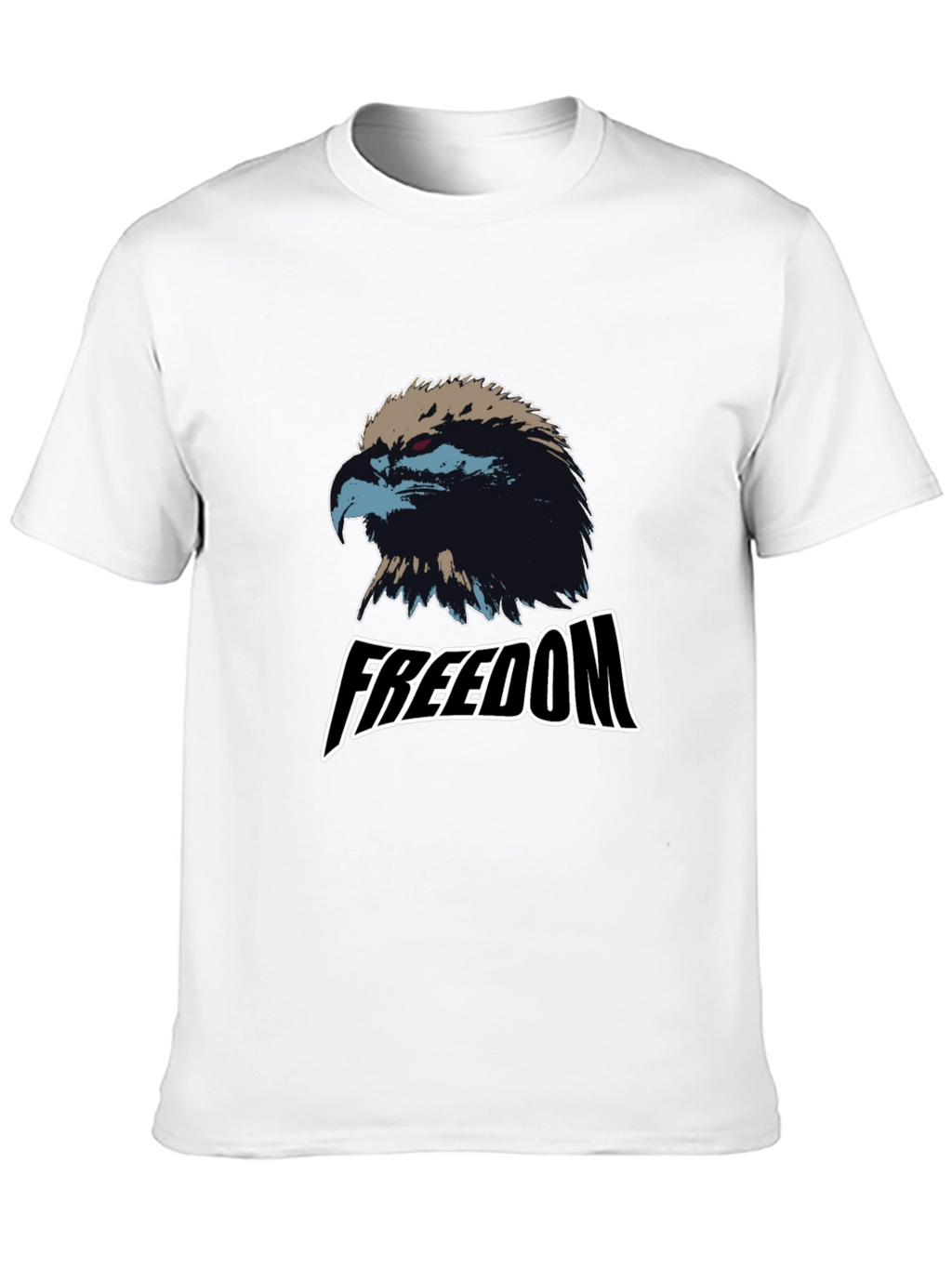 Freedom Eagle Graphic Tee - Black Cotton Blend