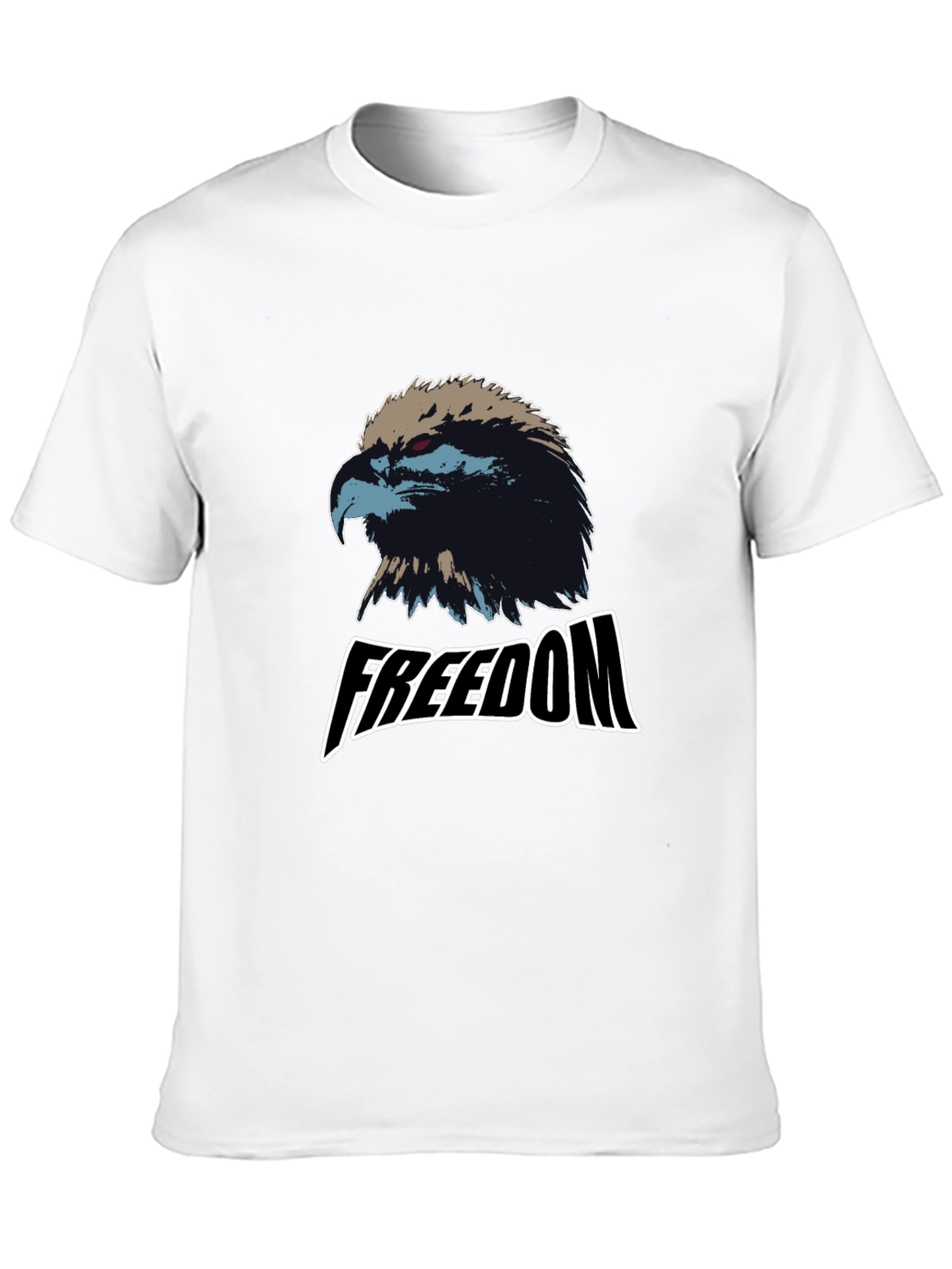 Freedom Eagle Graphic Tee - Black Cotton Blend
