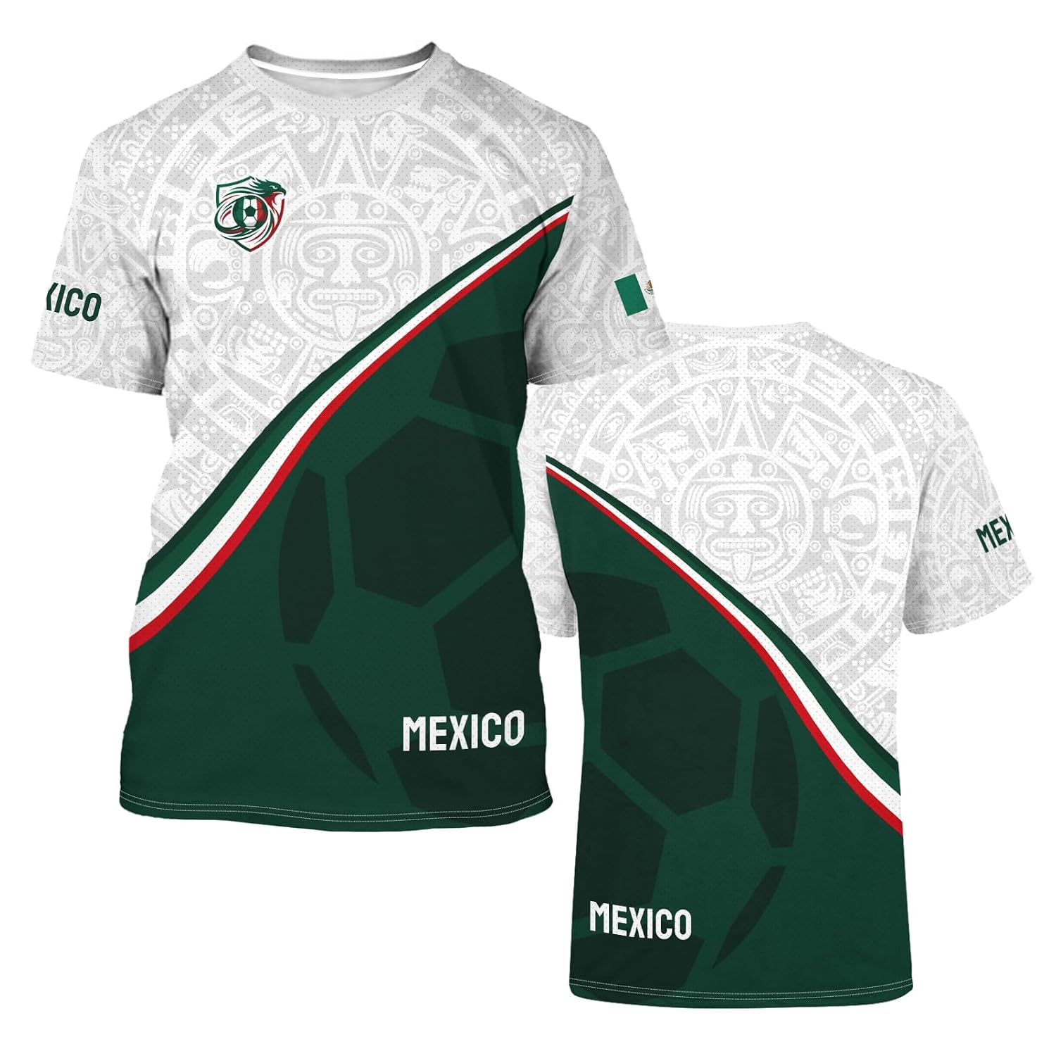 Men's Short Sleeve Soccer Jersey Top, Adult Sports Fan T-Shirt