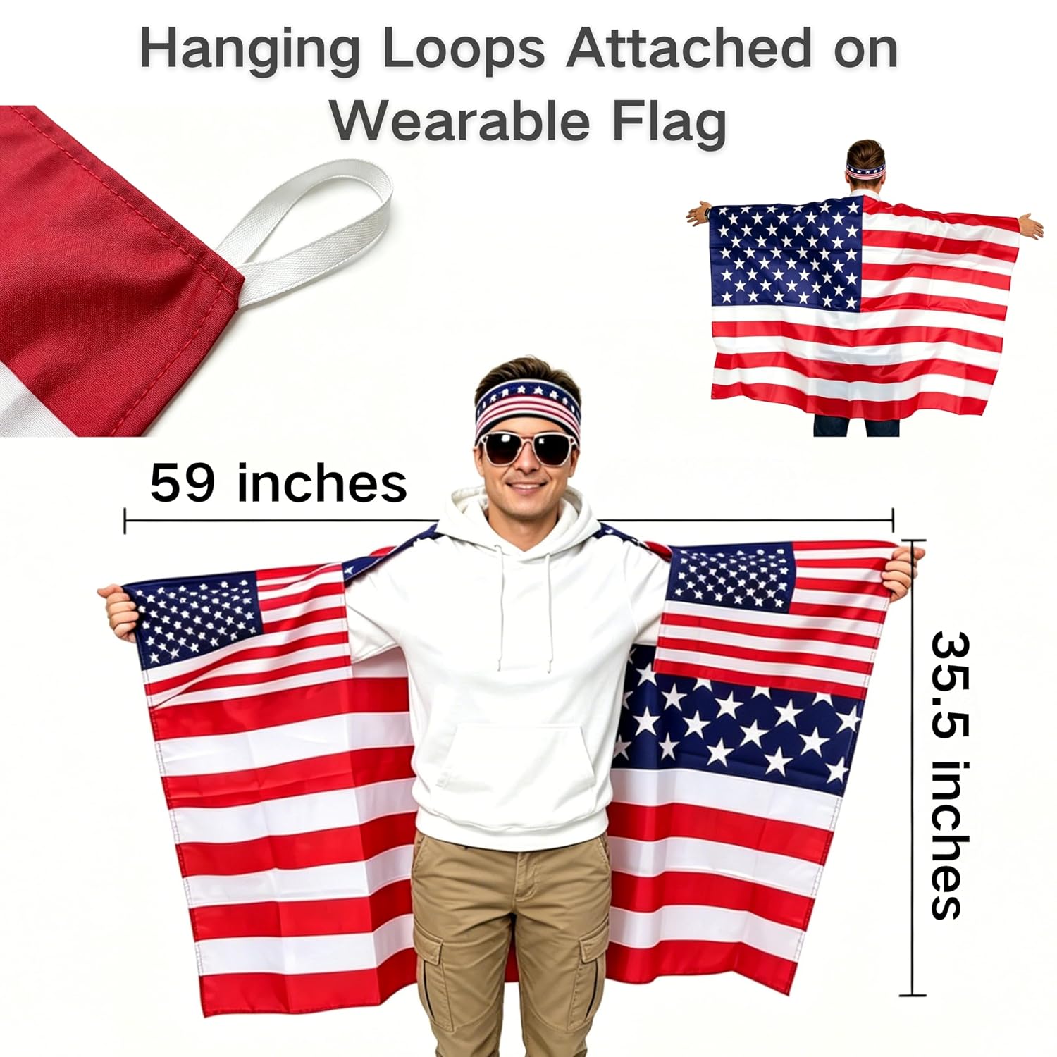 USA Soccer Fan Gear Kit - 10pc Patriotic Soccer Accessories for Game Day & Watch Party