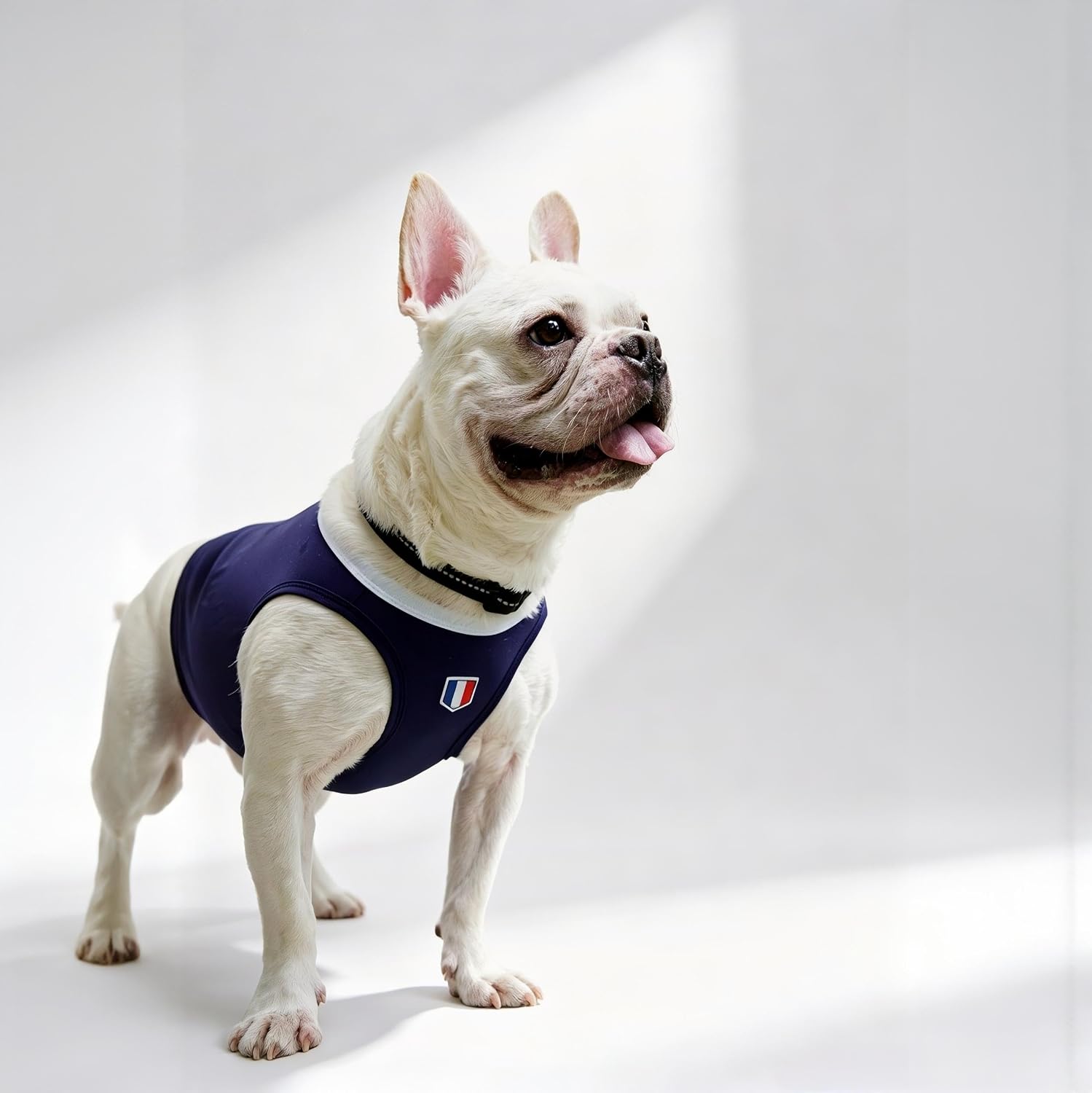 Navy Blue France Soccer Jersey Vest for Dogs, Large