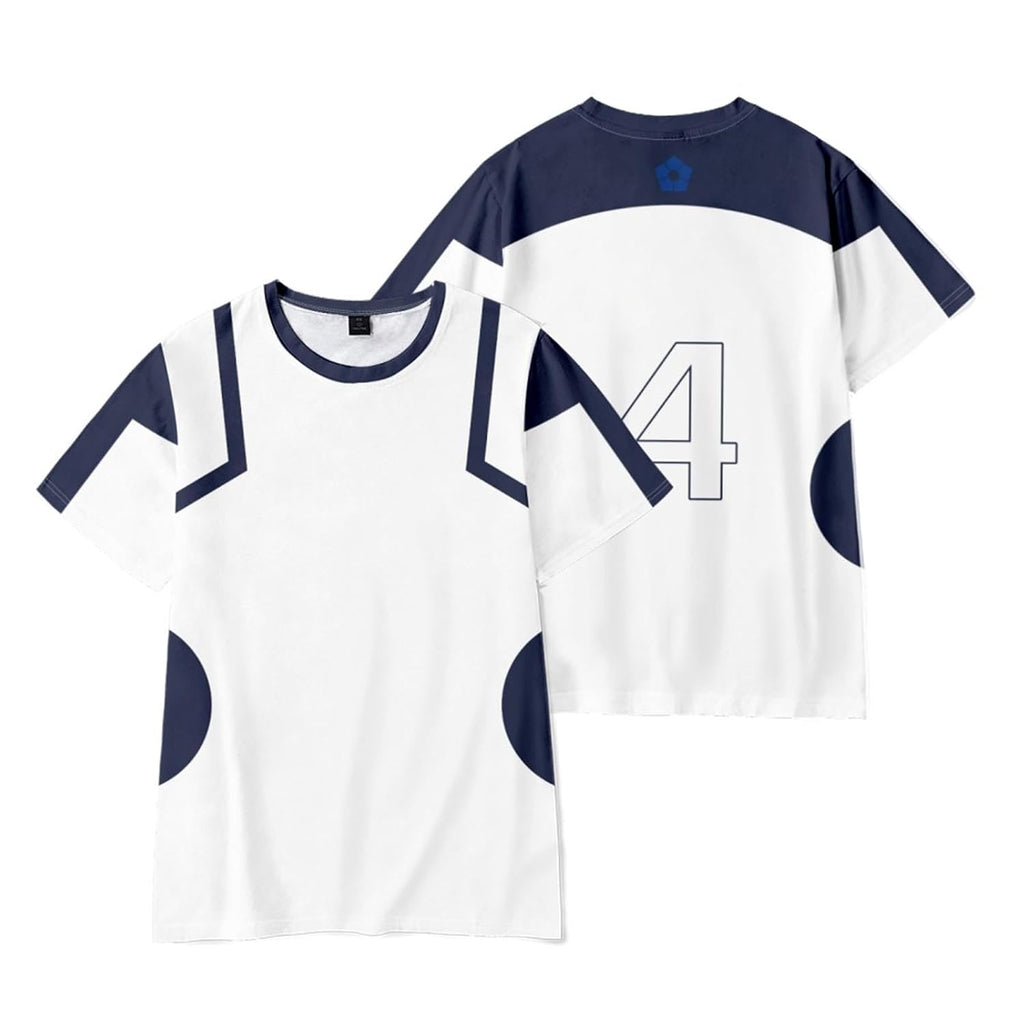 Men's Short Sleeve Soccer Jersey T-Shirt, Blue Team Uniform