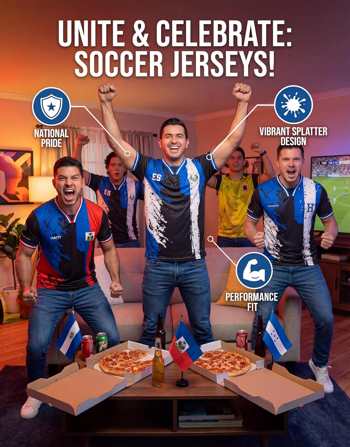 National Flag Soccer Jersey - 2026 Team Cup Mexico USA Germany Haiti Shirt