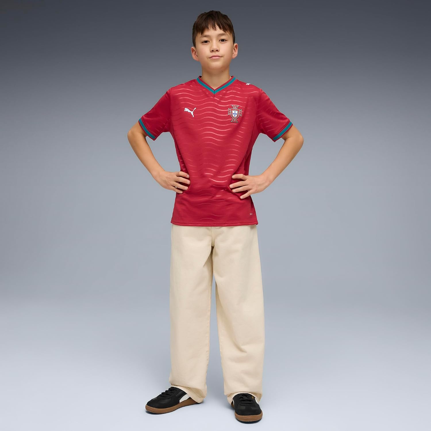 Kids Boys Home Long Sleeve Replica Soccer Jersey