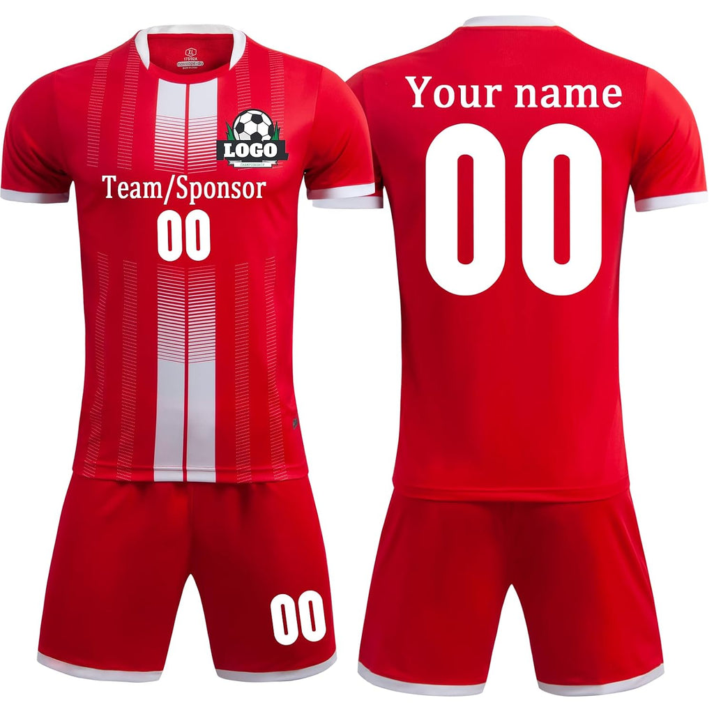 Custom Soccer Jersey - Personalized Name & Number, Home/Away, Kids & Adults
