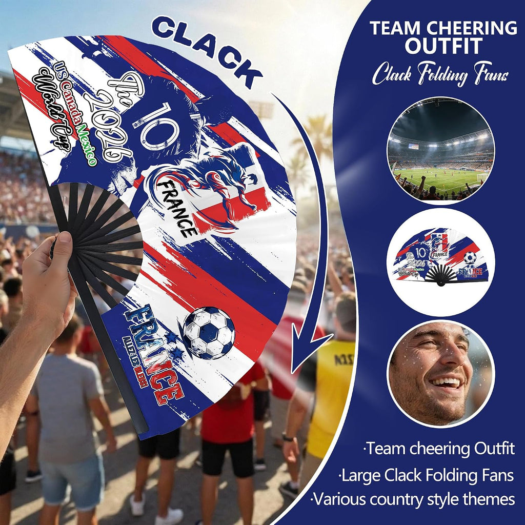 Folding Soccer Fan – Game Day Essential for Stadium Chants & Party Favors