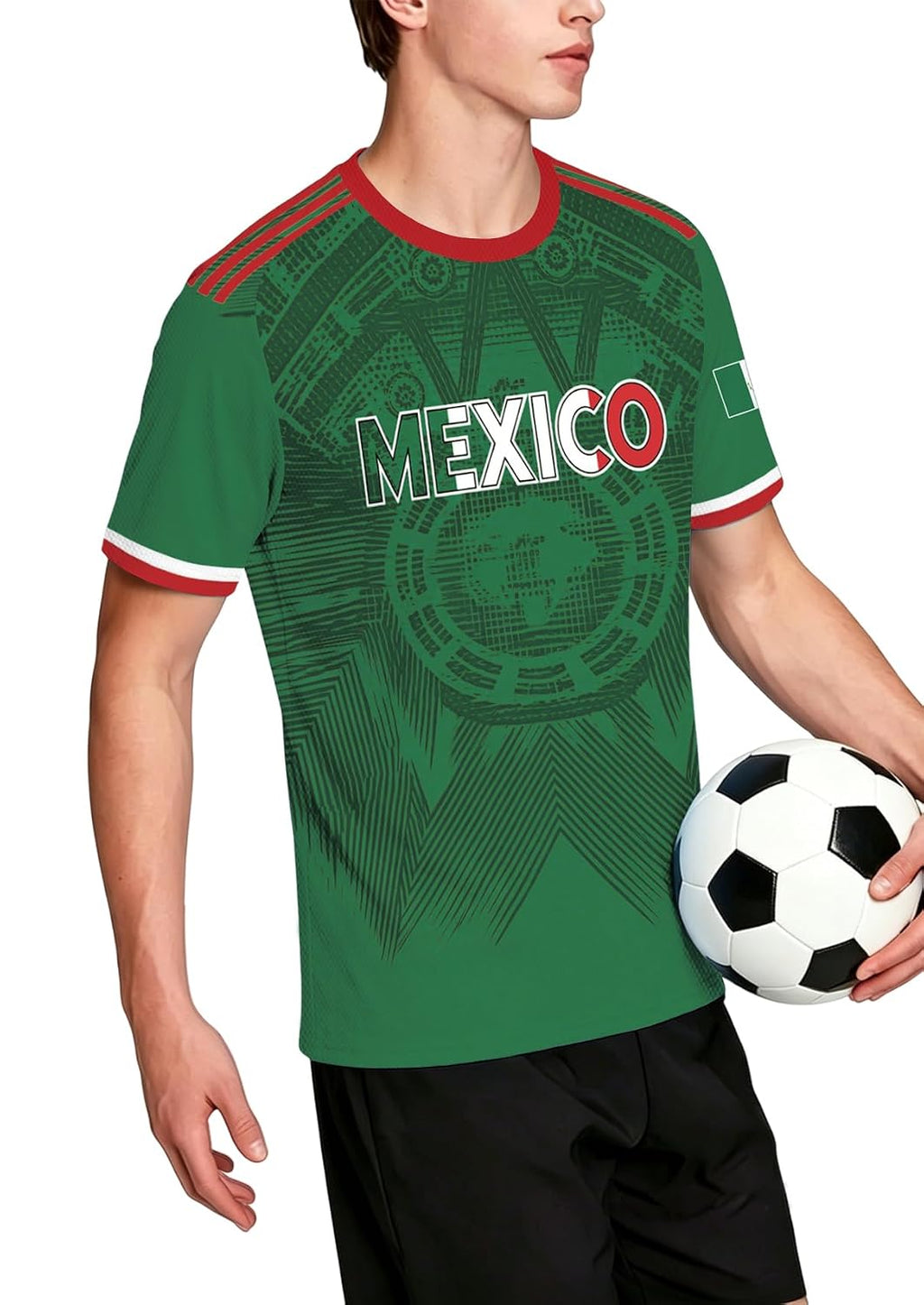 Men's Soccer Jersey - Soft Cloth Tee Top for Fans