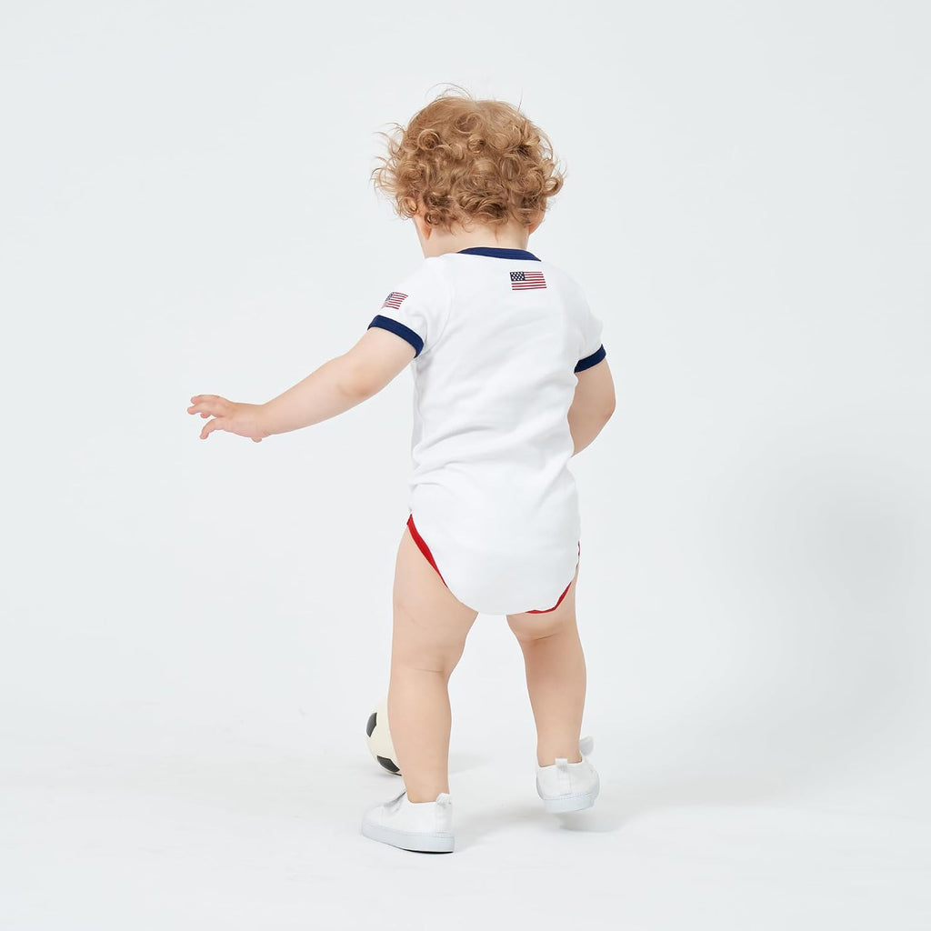 Baby Soccer Jersey Onesie - Infant & Toddler Clothes for Boys & Girls