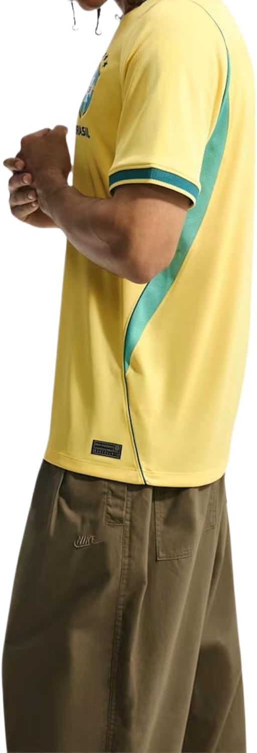 Men's Brazil 2026 Stadium Home Soccer Jersey - Dri-FIT Cloth