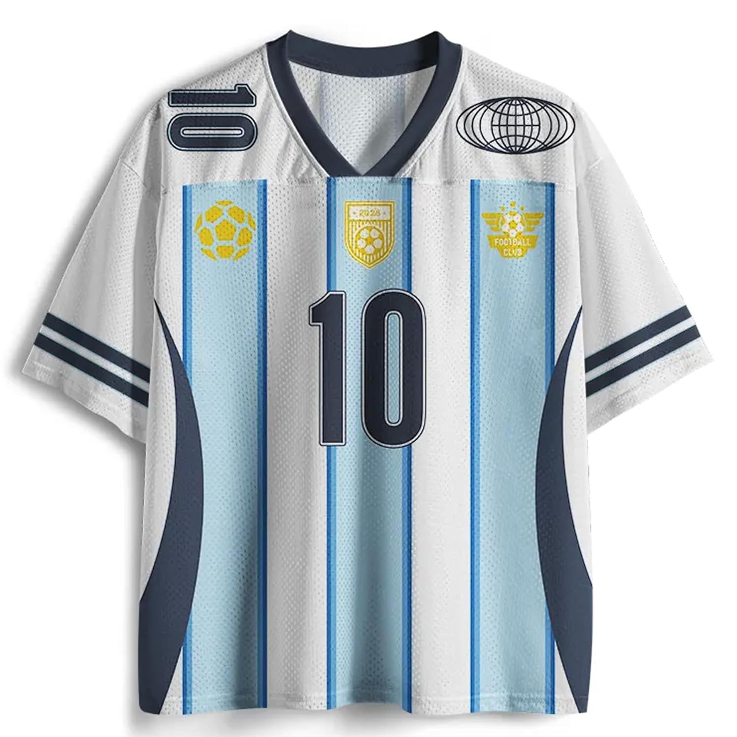 Oversized Soccer Jersey Shirt for Men Women Sports Training Graphic Tee