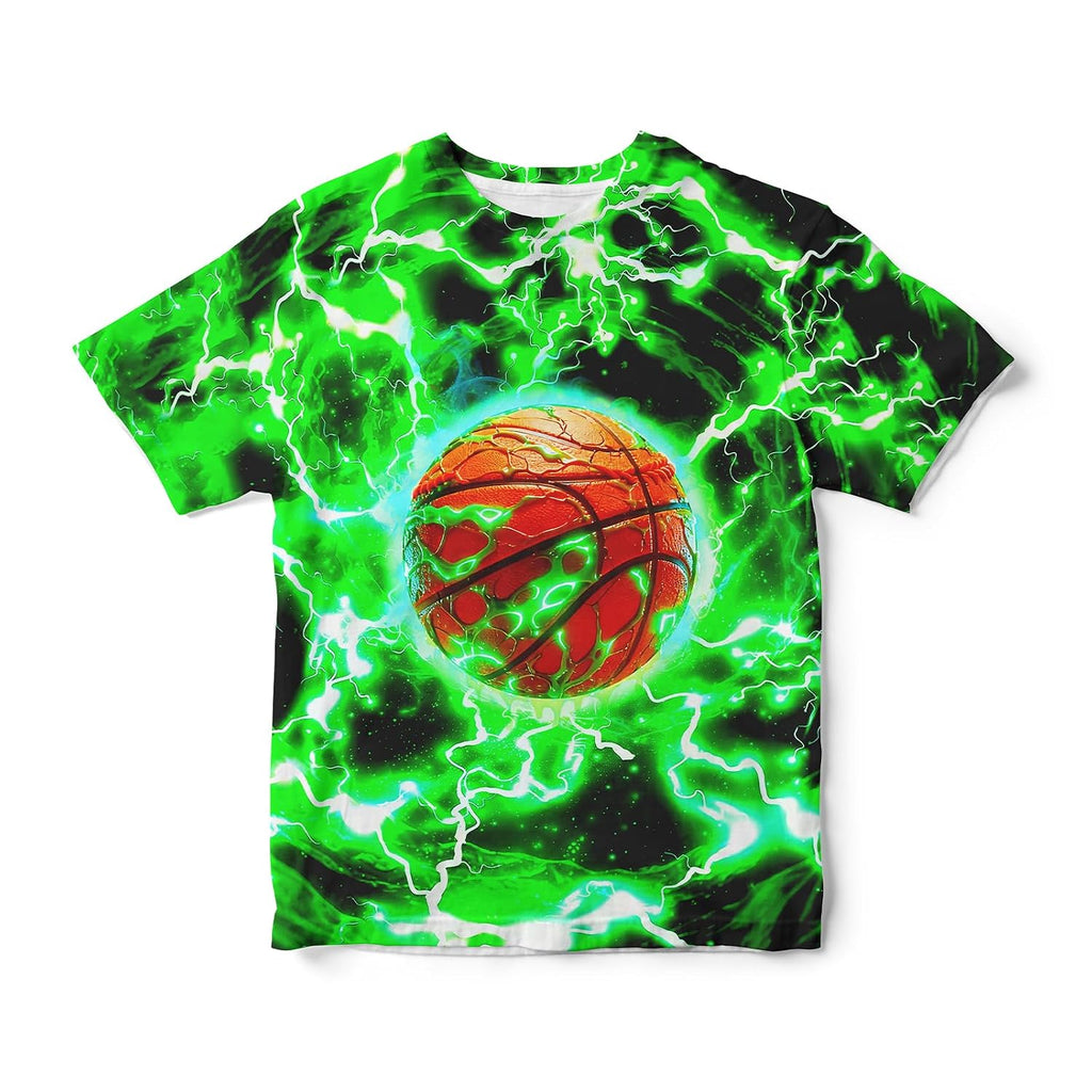 Boys 3D Graphic Tie Dye Soccer Jersey Short Sleeve Crew Neck Tee Size 6-16