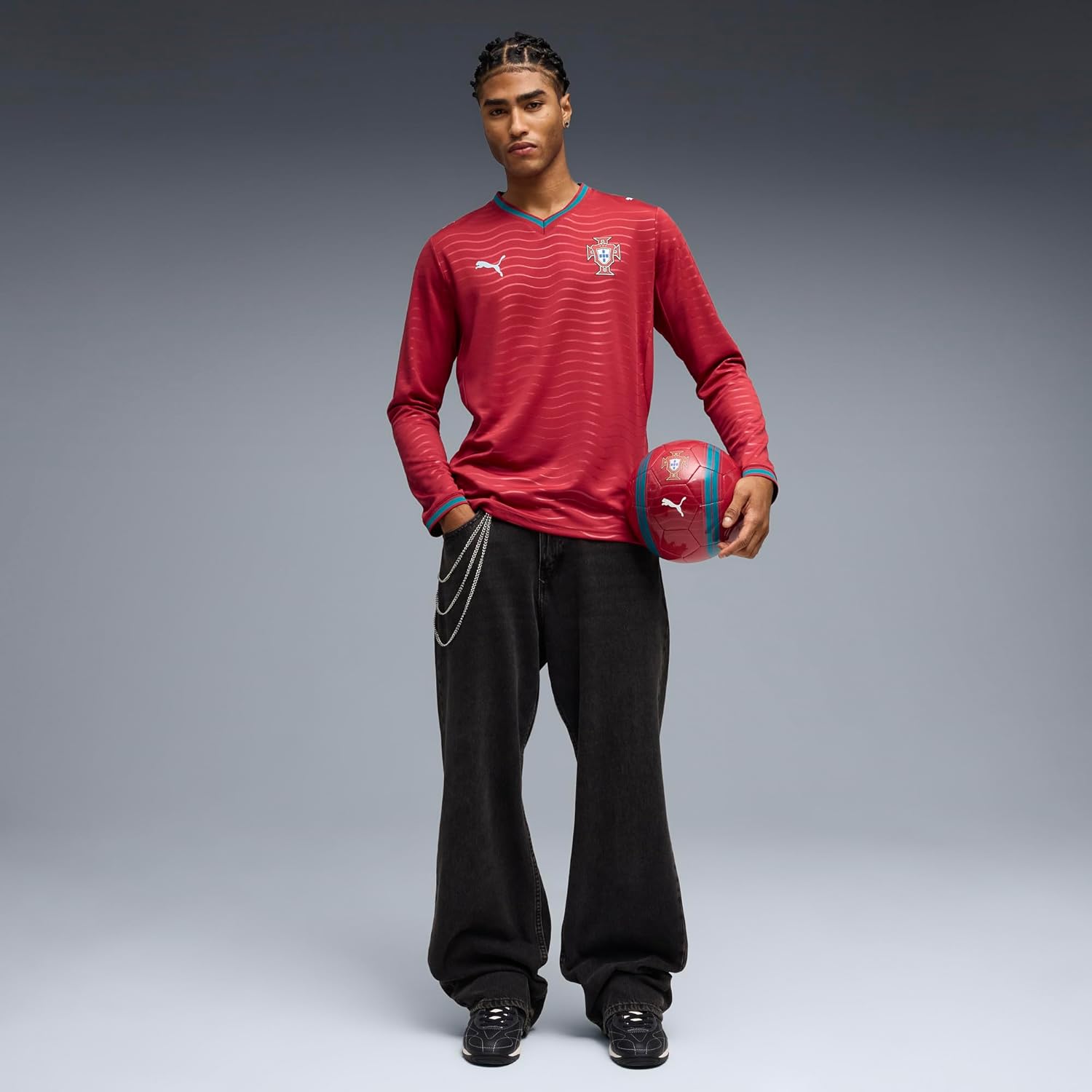 Men's Long Sleeve Crew Neck Soccer Jersey - Casual Replica