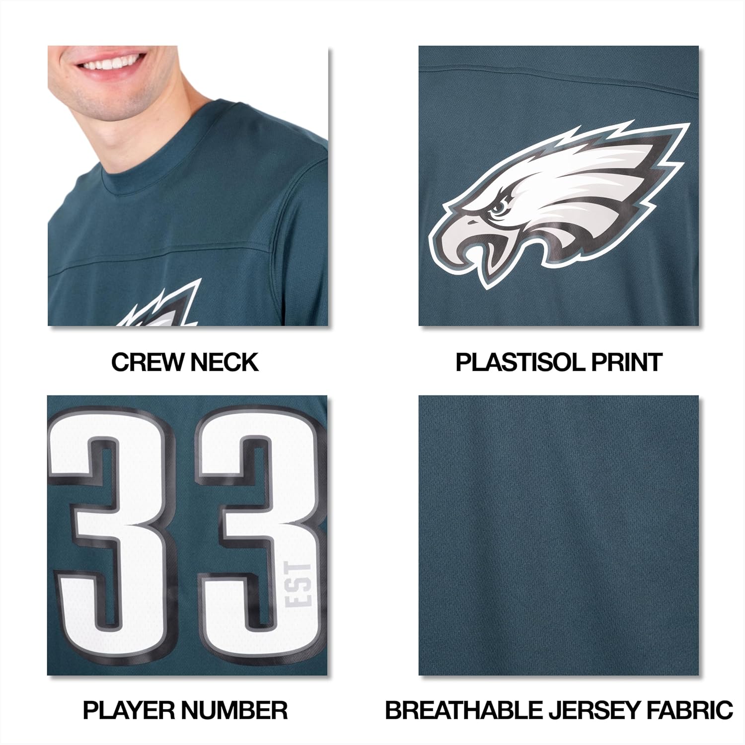 Adult NFL Soft Mesh Vintage Jersey T-Shirt