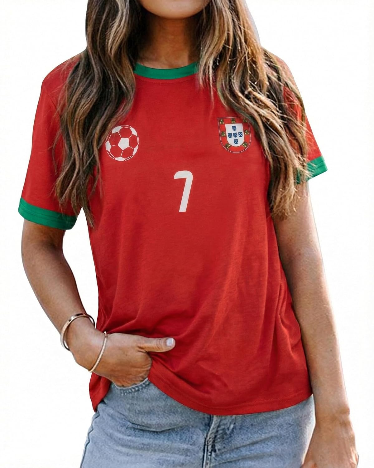 Soccer Jersey Fan Tee - Brazil & Portugal T-Shirt