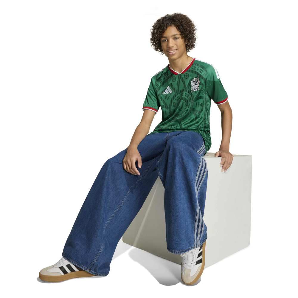 Kids Mexico Home Soccer Jersey - Lightweight Cloth Style