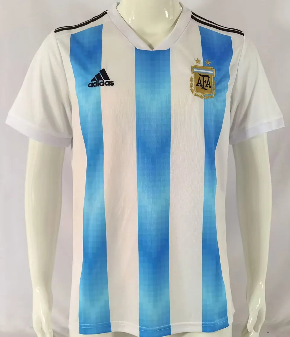 2018 Argentina Home Retro Soccer Jersey Front