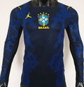 2026/27 Brazil Away Blue Player Version Long Sleeve Soccer Jersey Front