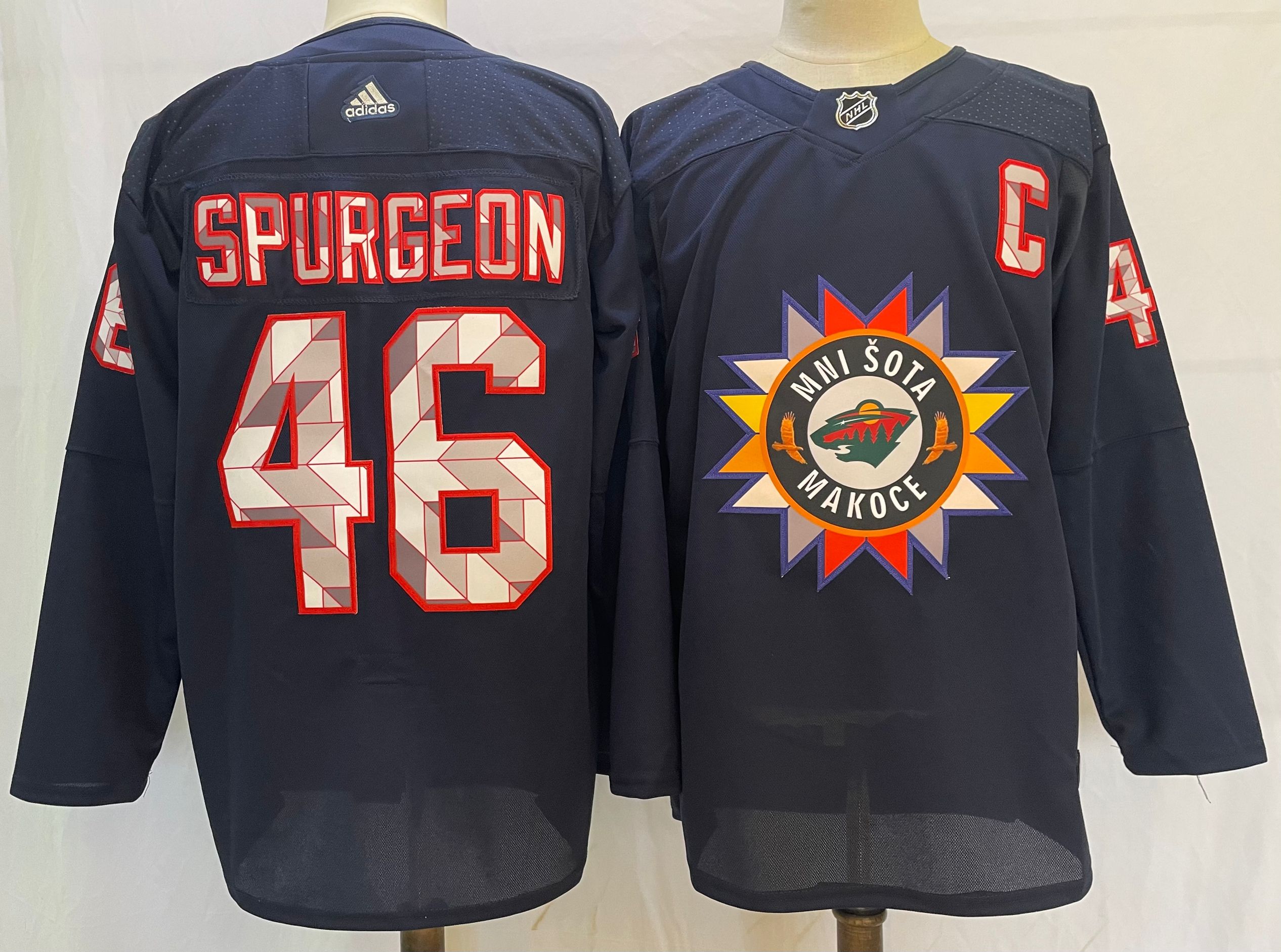Men's Minnesota Wild Jared Spurgeon #46 Black Breakaway Player Jerseys
