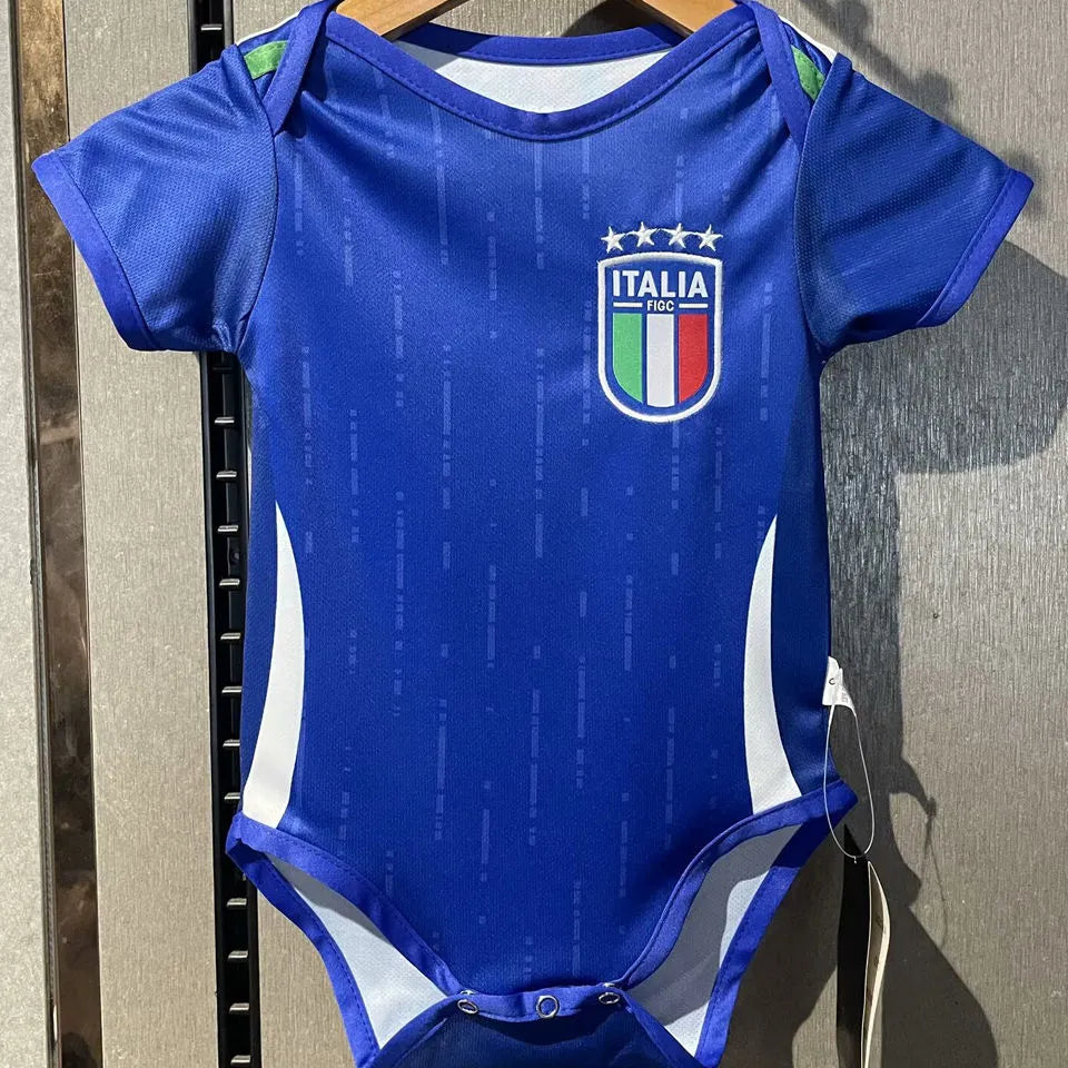 1970 Italy Home Blue Retro Soccer Jersey Detail 2