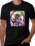 Lets Dance Graphic T-Shirt - Black Vibrant Design
