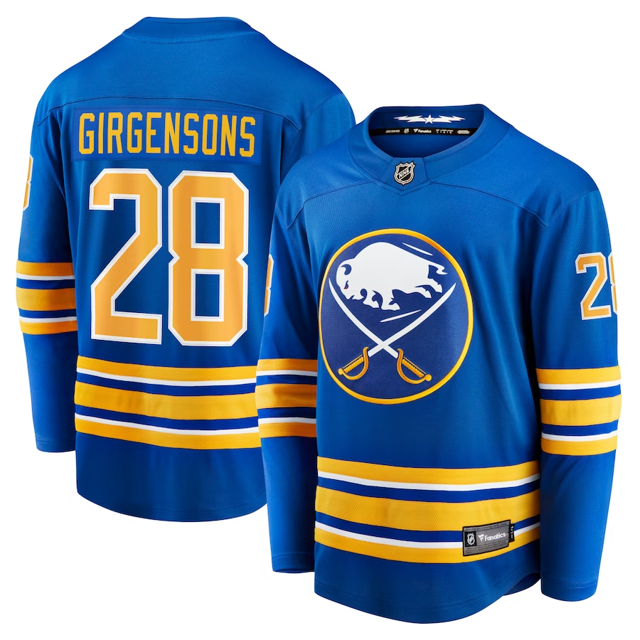 Men's Buffalo Sabres Zemgus Girgensons #28 Royal Replica Player Jerseys