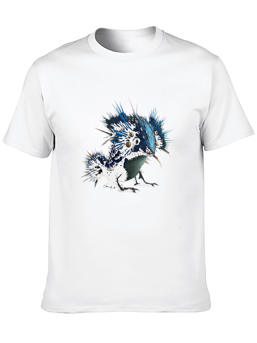 Unique Graphic Tee - Spiky Creature Design