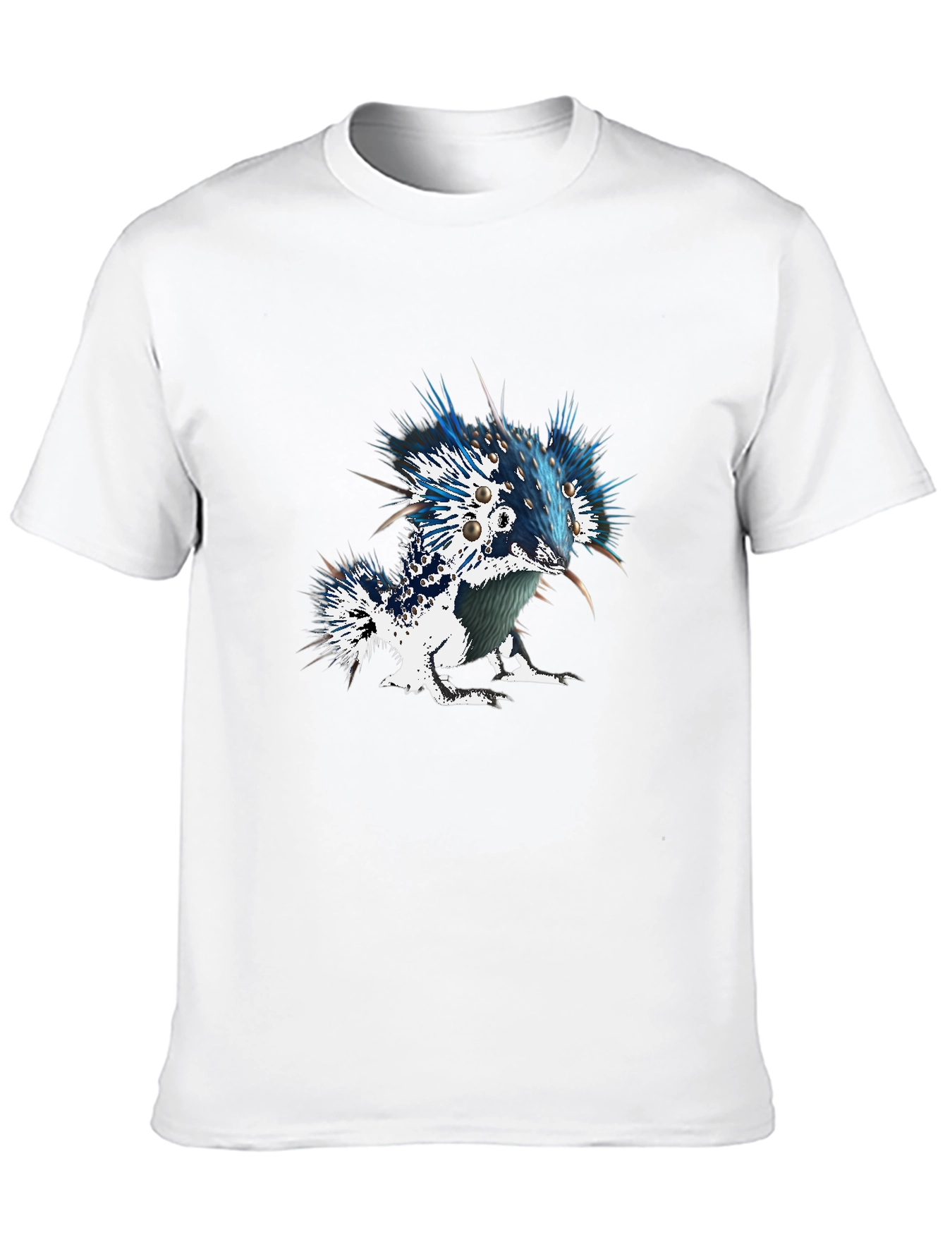 Unique Graphic Tee - Spiky Creature Design
