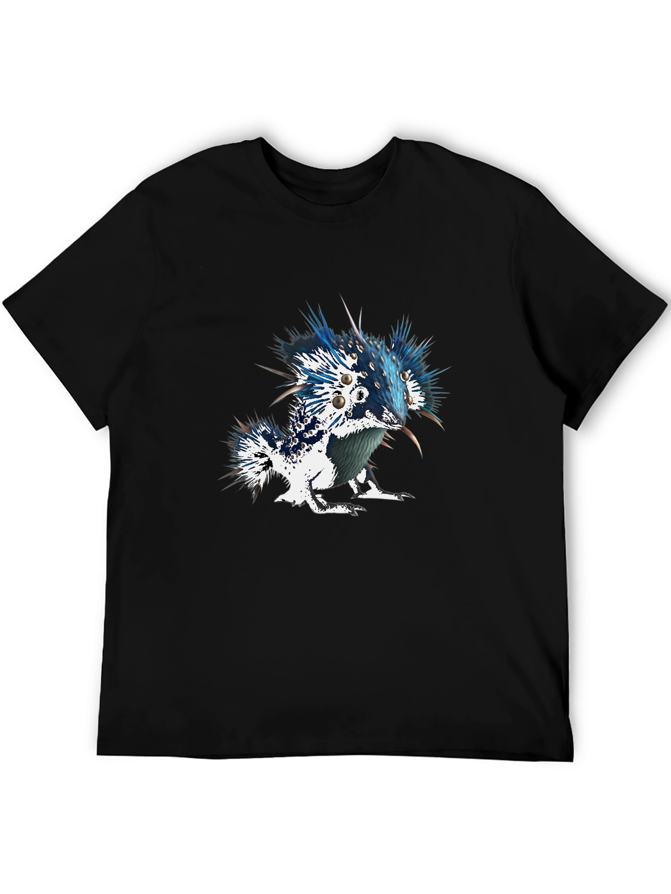 Unique Graphic Tee - Spiky Creature Design