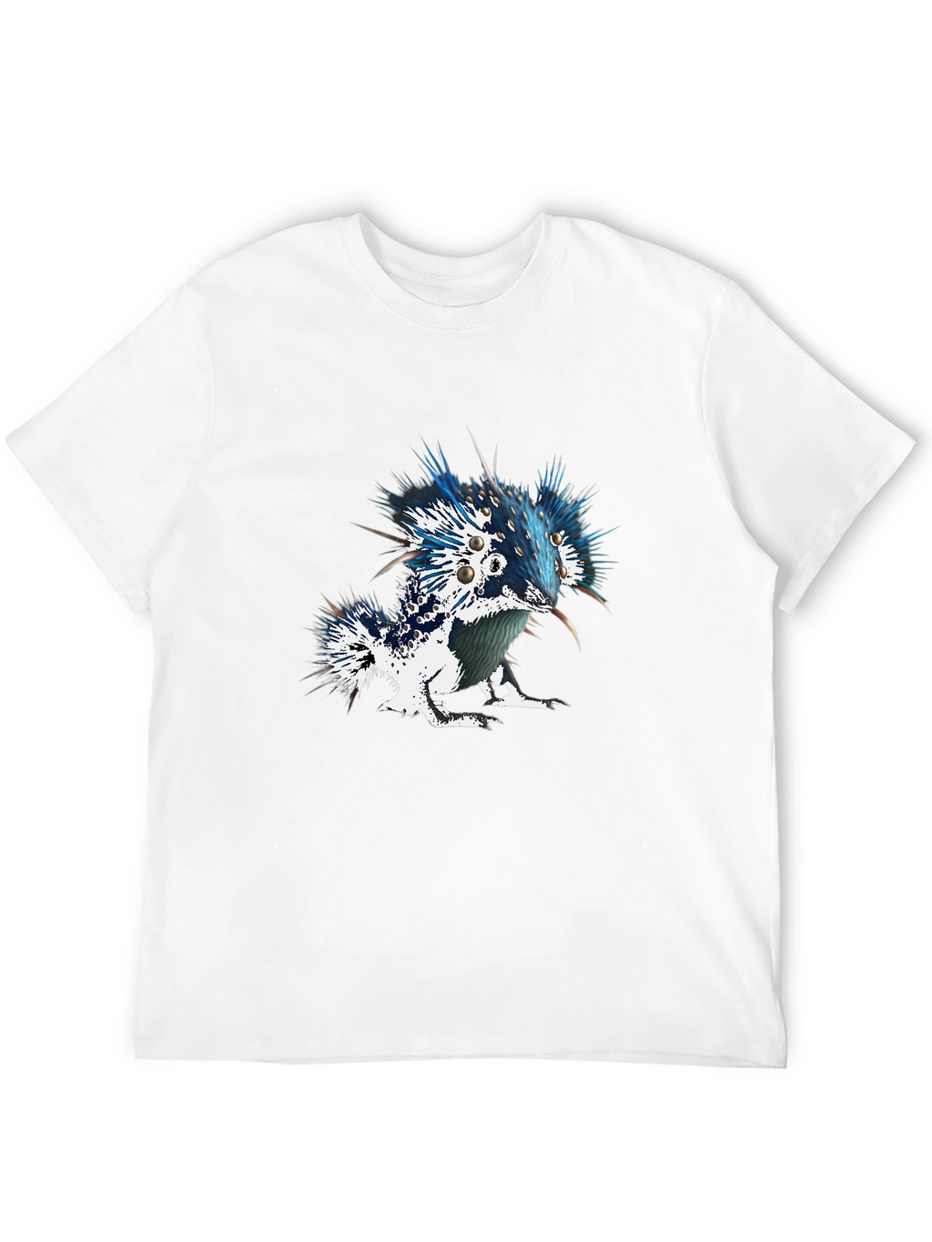 Unique Graphic Tee - Spiky Creature Design