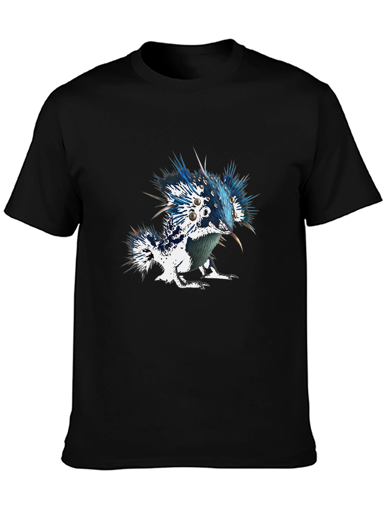 Unique Graphic Tee - Spiky Creature Design