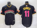Men's San Diego Padres Yu Darvish #11 Black Replica Player Jerseys