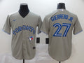 Men's Toronto Blue Jays Vladimir Guerrero Jr. #27 Gray Replica Baseball Jerseys