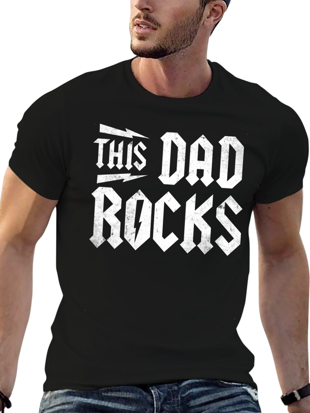 This Dad Rocks Graphic T-Shirt