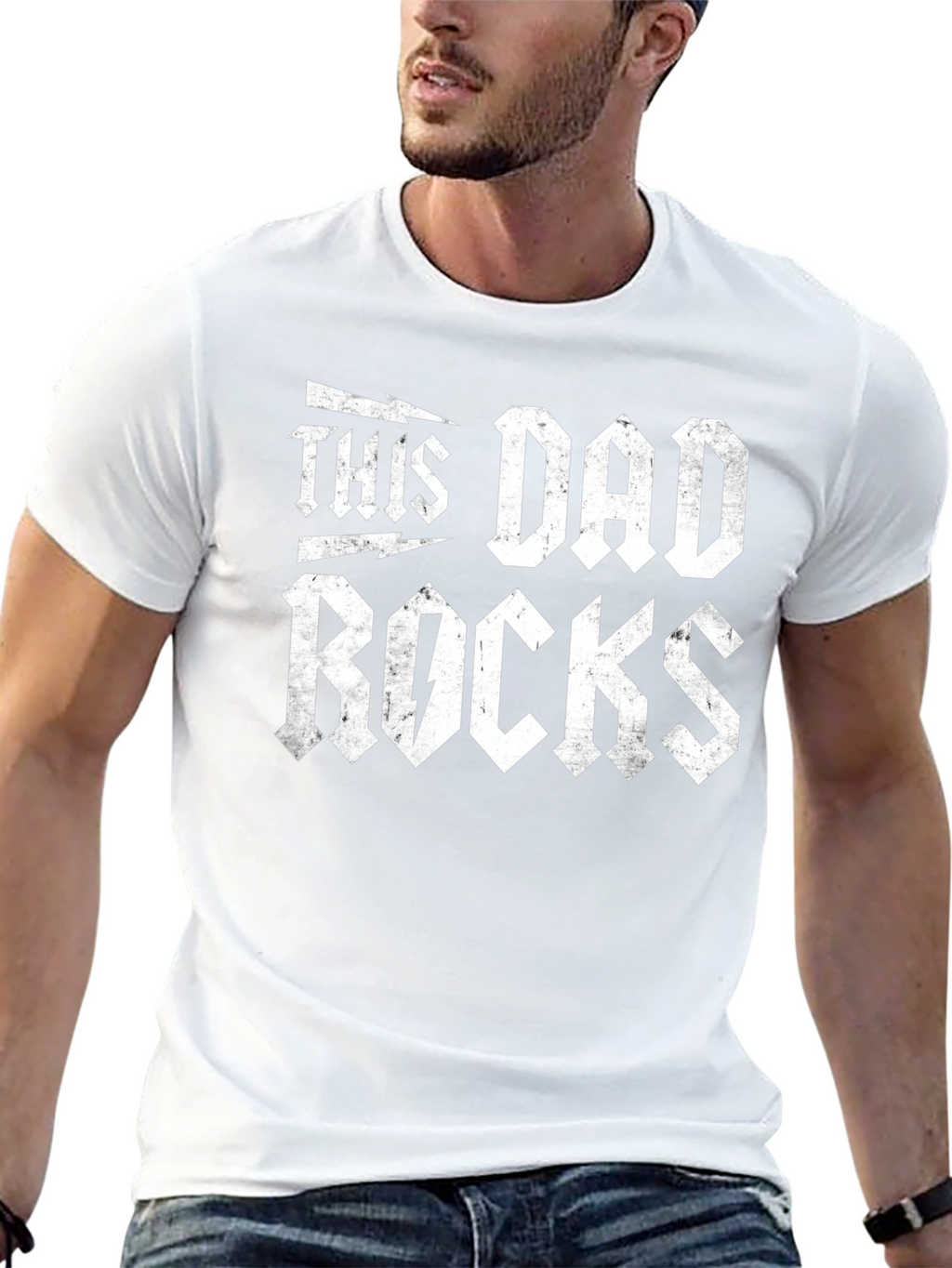 This Dad Rocks Graphic T-Shirt