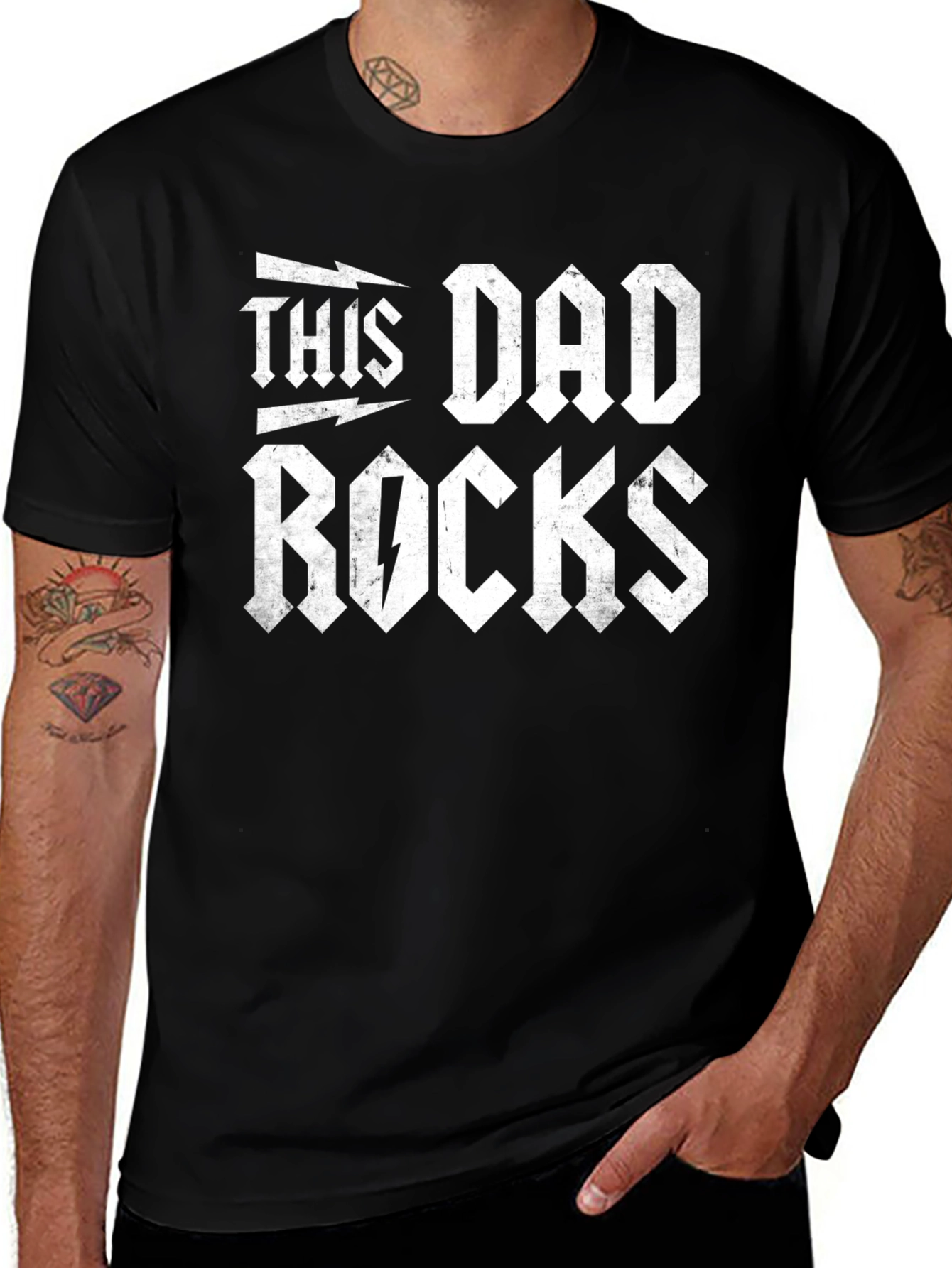 This Dad Rocks Graphic T-Shirt