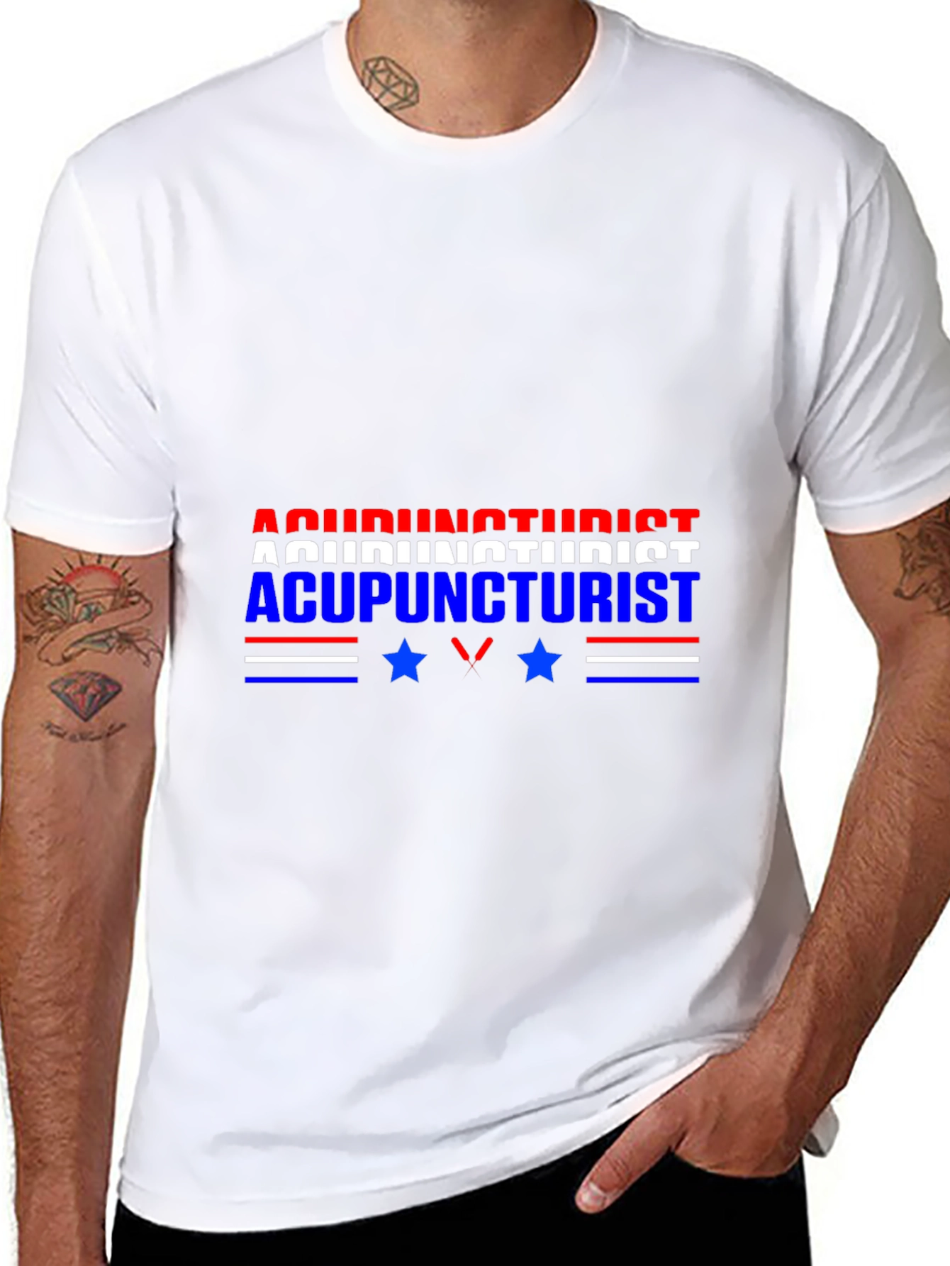 Acupuncturist Graphic Tee - Patriotic Design