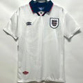 1994/95 England Home White Retro Soccer Jersey Front
