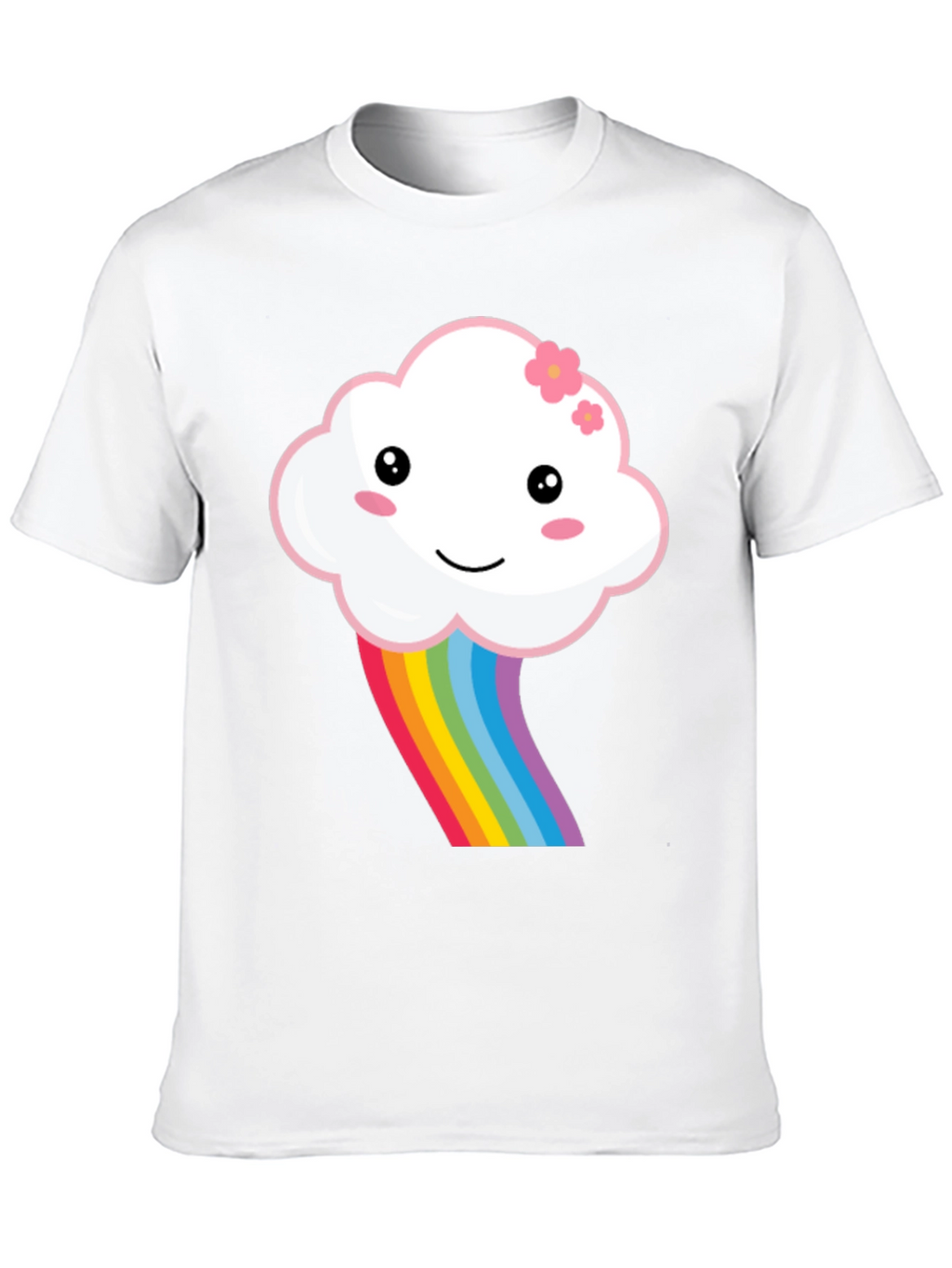 Kawaii Cloud Rainbow Graphic Tee